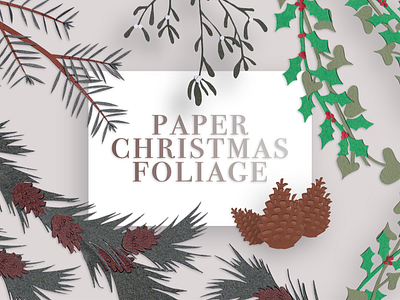 Paper Christmas Foliage Title