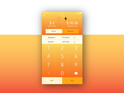 Daily UI #004 Calculator - Bitcoin app currency encrypted