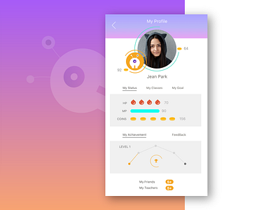 Daily UI #006 - User Profile: ELEARN app dailyui education fun userprofile