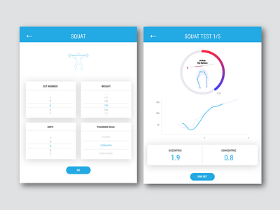 Enflux Sports ACL Testing App UX/UI Design acl testing app design enflux fitness medical motion capture suit sports