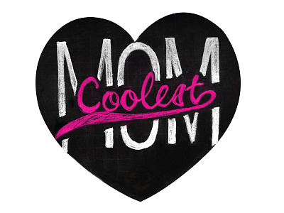 Mother's Day Magnet - Coolest Mom magnet mothers day typograpgy