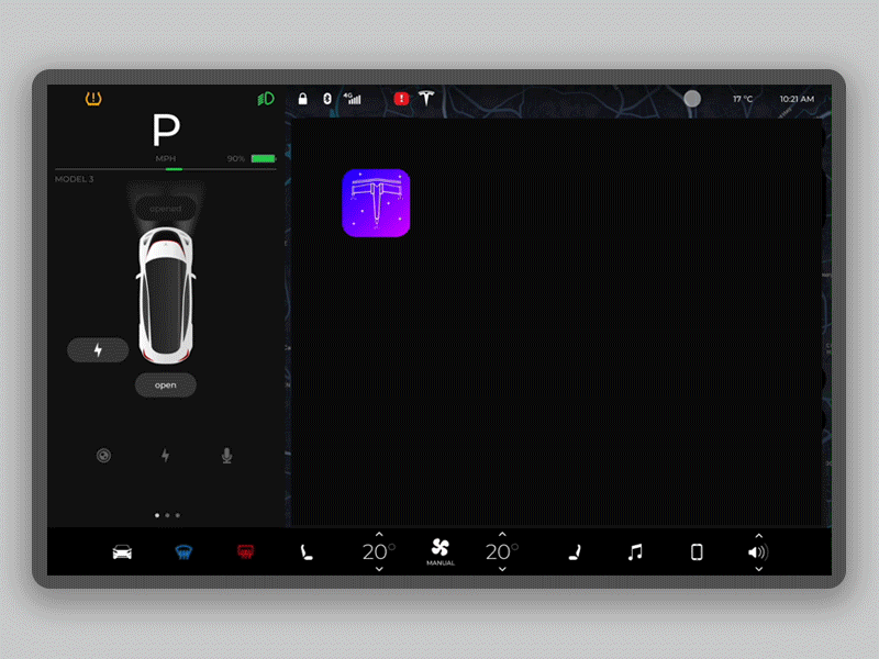 Tesla XR Experience Dashboard UI Design dashboard space star tesla ui ui ux