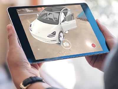 Tesla AR App Design app augmented reality car tesla ux ux ui