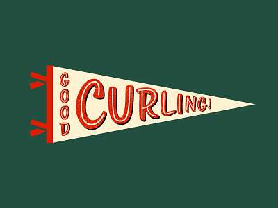 Good Curling Co Pennant feltpennant oxford pennant pennant retro