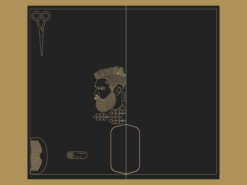 Macho Man Pattern framesbyams icons illustration line art packaging process work