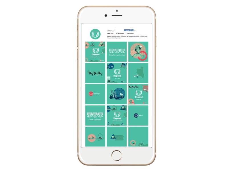 Depend Rebrand Insta framesbyams graphic design instagram marketing re brand
