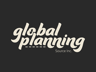 Global Planning logo branding flow framesbyams intertwined logo design