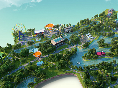 Gorky Park 3D visualization 3d visualization park