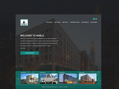 Home Page Concept big background photo corporate flat green home page hotels logo minimal navi ui web