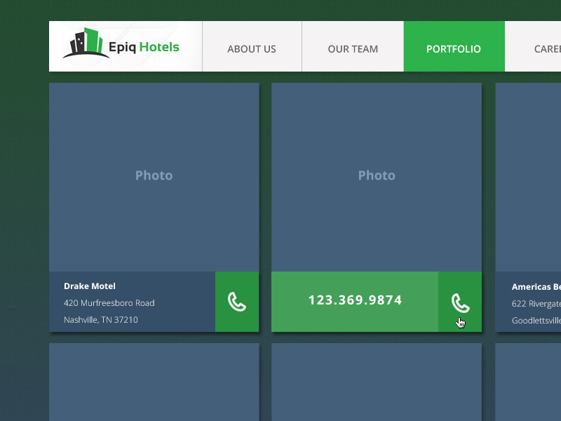 Hotel Portfolio by Neha Patel on Dribbble