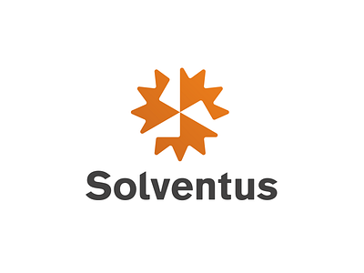 Solventus alternative electricity energy gestalt logo sun symbol wind