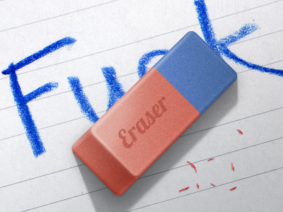 Eraser eraser icon lettering notebook paper rubber