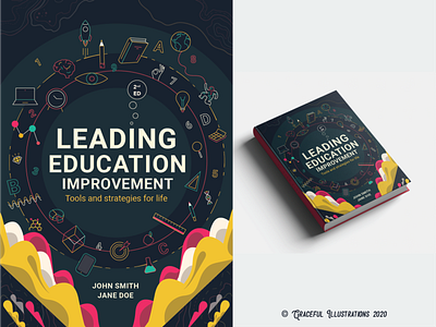 education book cover design template