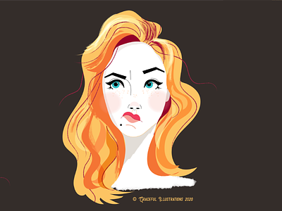 Smirk character characters design emotion emotions expression eyes face facial feature girl hair illustration smirk texture vector woman