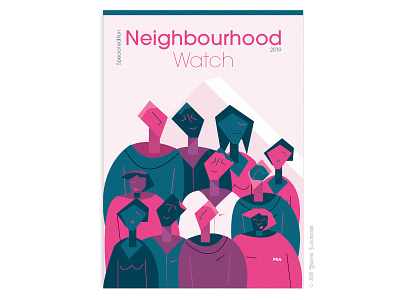 Neighbourhood characters digital art digital illustration edition illustration mag neighbors watch