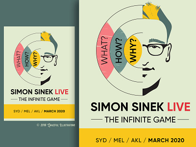 A Simon Sinek Ad... art business cool design digital art drawing illustration live poster simon sinek stage start with why theatre uiux why