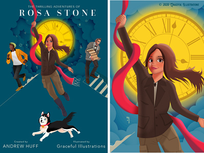 The Thrilling Adventures of Rosa Stone - #2 Animation series adventure bible character design clock colour dad exciting adventure girl illustration jesus christ kids life professor rosa series style texture time vector young woman