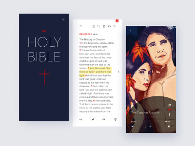 New Bible App - How many want it to go live? adam and eve app application bible concept digital drawing display figma live mobile presentation ui ux web xd