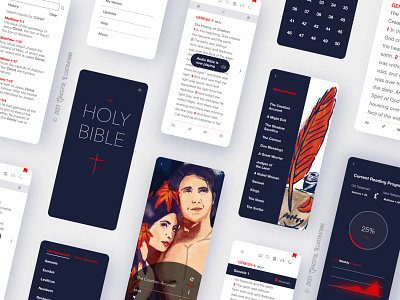 Bible App - #5 app audio bible books figma frames gods word mobile old and new plan reading sketch ui verses xd