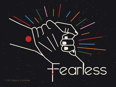 Youth Ministry Art #3 Fearless bible courage digital illustration drawing fearless hand in hand illustration jesus christ jesus hand life light my hand strength symbol texture vector