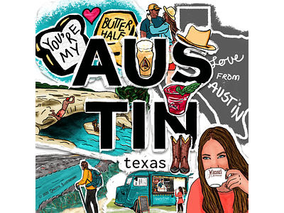 The Dryftwell Project - 2020 - Austin TX alive austin collage design digital art fun illustration instragram men texas travel trip usa women young