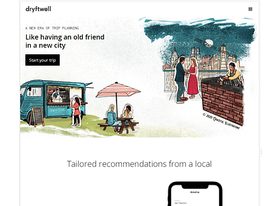 https://www.dryftwell.com/ beach branding dryftwell friends fun go places home page illustration landing page men shopping travel ui website women young people
