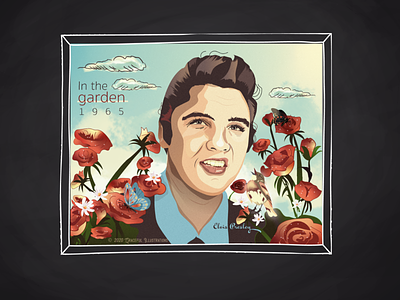 Elvis Presley - Public Figures design elvis hymn illustration in the garden song texture vector