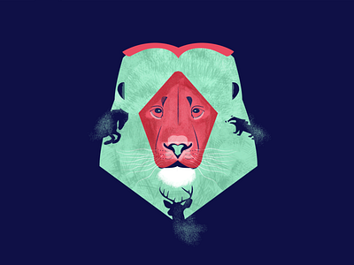 Lion - King of the jungle - Energy drink branding complementary colors drink drinks menu lion lion king strong