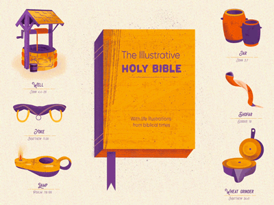 Behance - Bible Icons behance bible branding design illustration vector