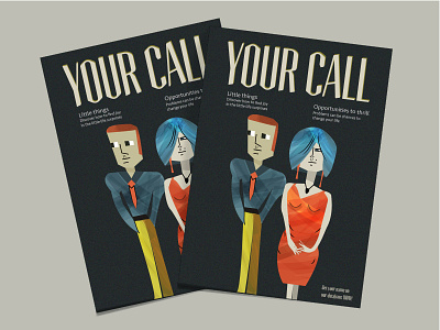 Your Call magazine career illustration magazine magazine cover new style young people