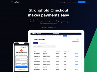 Stronghold® - Checkout Product Page blockchain cannabis design hemp marijuana ui webflow