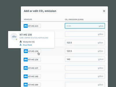 Floating card bulk card edit floating card focus interaction modal mouseover text fields ui