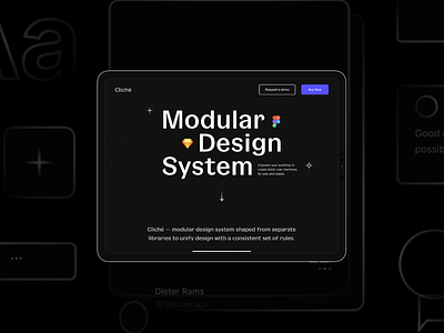 Cliche — Modular Design System cliche dailyui design design system illustration interface product ui ux visual web website