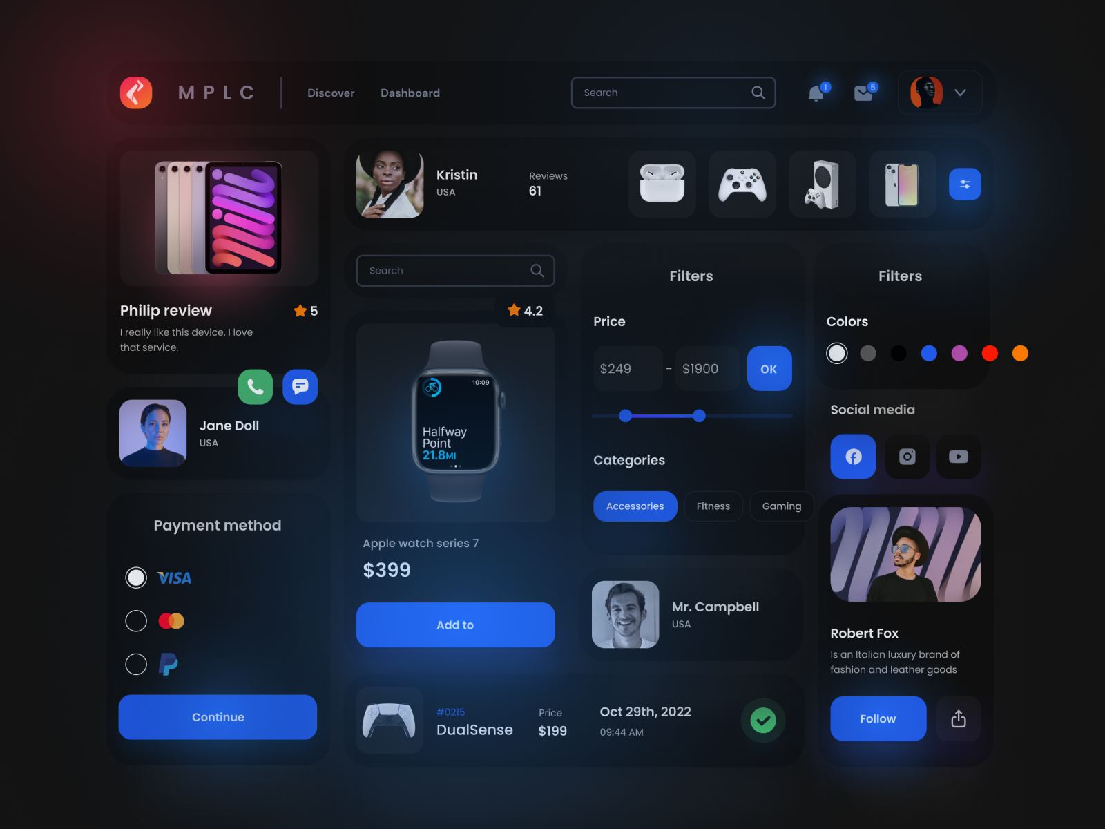 Marketplace UI Kit by Igor for Dinarys on Dribbble