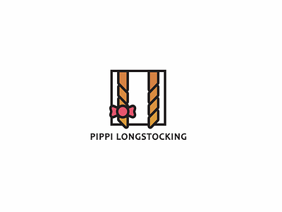 Pippi Longstocking logo art brand brand identity design designer logo logos logotype logotypes mascot ui ux
