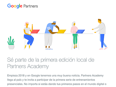 Google Partners character course google illustration internet mailing typography