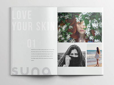 Suna Skin Care Brochure Design brochure design