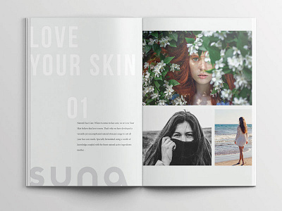 Suna Skin Care Brochure Design