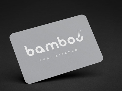 Bamboo Thai Kitchen branding business card design logo