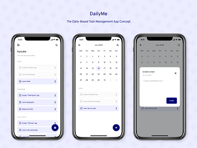 DailyMe - The Daily-Based Task Management App Concept