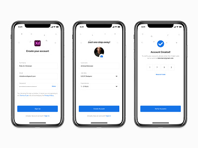 Sign Up Form Design adobe adobe xd clean create account flat form form design form fields forms minimal playoff playoffs sign in sign in form sign in page sign up sign up form sign up page sign up ui signup