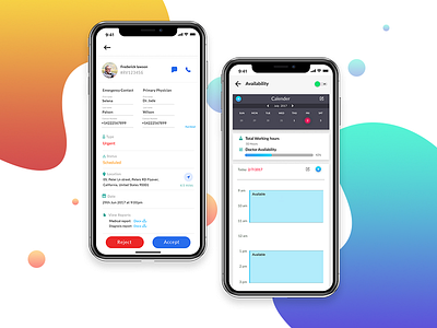 On Demand Service availability care health doctor app graphic design iphonex on demand ui