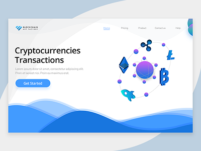 Crypto Currency Landing page banner bitcoin blockchain cryptocurrency design graphic design illustration landing landing page user interface web