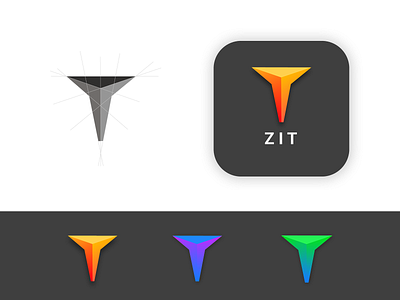 Tzit Logo andriod app icon design branding design color development gradient color icon app logo logo design logotype shape visual identity