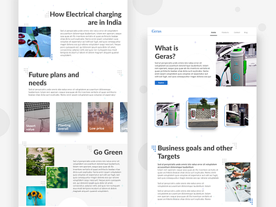 Electric Charging station base charging concept design flat interface landing page minimal ui web webdesign website design