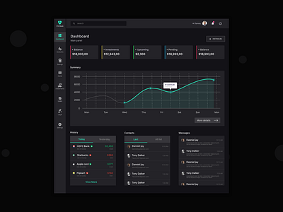 IFA Banking Dashboard - Dark theme