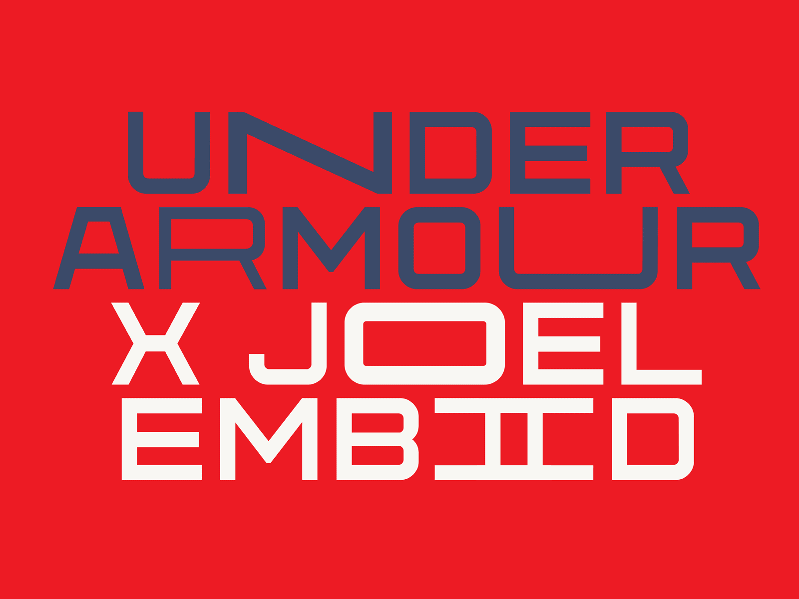 Joel Embiid | Under Armour 76ers basketball branding branding agency design embiid illustration joel embiid logo nba sixers the process trust the process typography