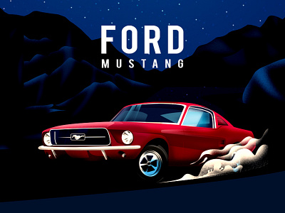 FORD MUSTAG-1967 branding car car design carillustration cars carsharing ford ford cars ford moto ford mustang ford vehicles gradient illustration industrial design mustag mustag 1967 vector