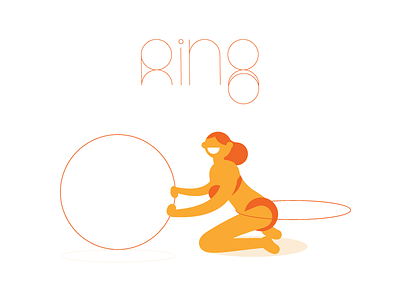 Ring acrobatics girl illustrationgirl vector