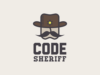Code Sheriff character code code sheriff design identity illustration logo logotype mark sheriff software symbol